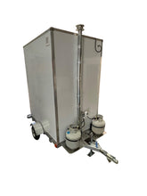 Single Portable Restroom with Waterless Incinerating Toilet